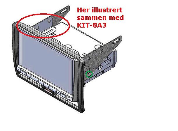 Monteringsbraketter til Alpine X801D-U for å feste radio i KIT